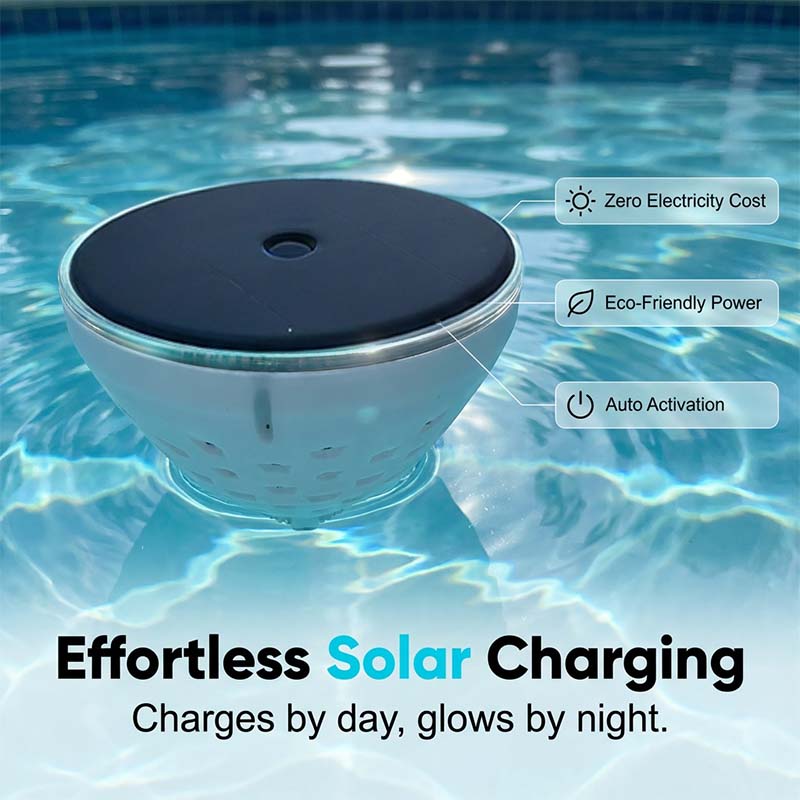 AquaGlow - Lumière de piscine solaire qui brille toute la nuit