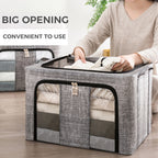 Boîte en tissu avec fenêtre transparente pour voir son contenu