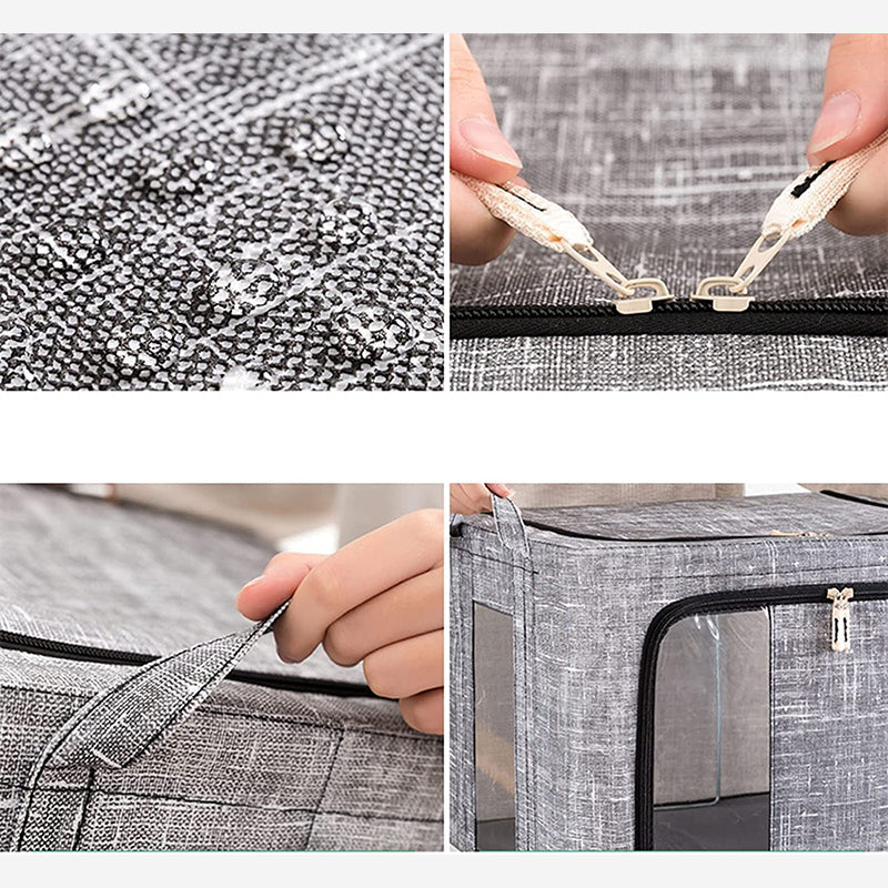 Boîte textile avec poignées pratiques pour faciliter le transport