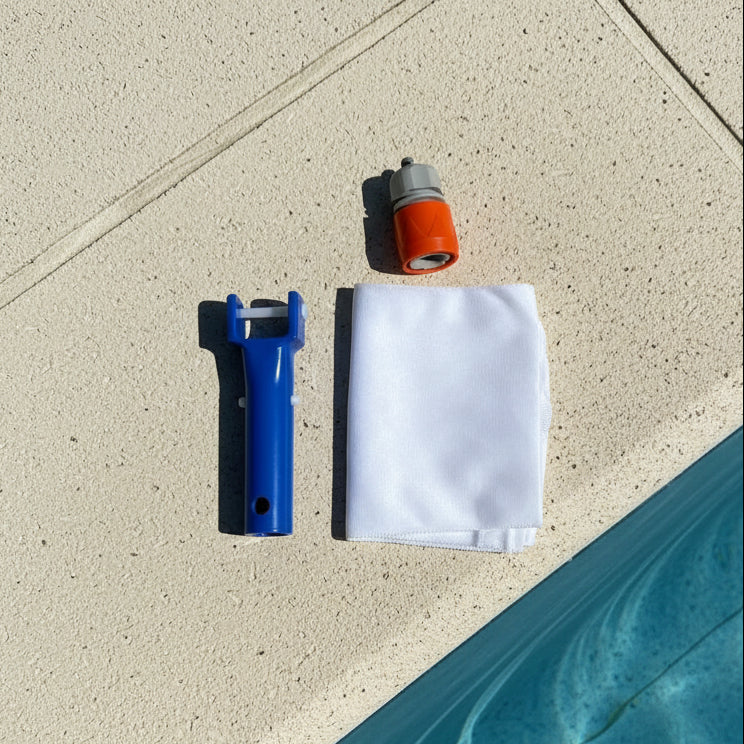 Aspirateur Hydravia avec manche et raccord pour tuyau d'arrosage