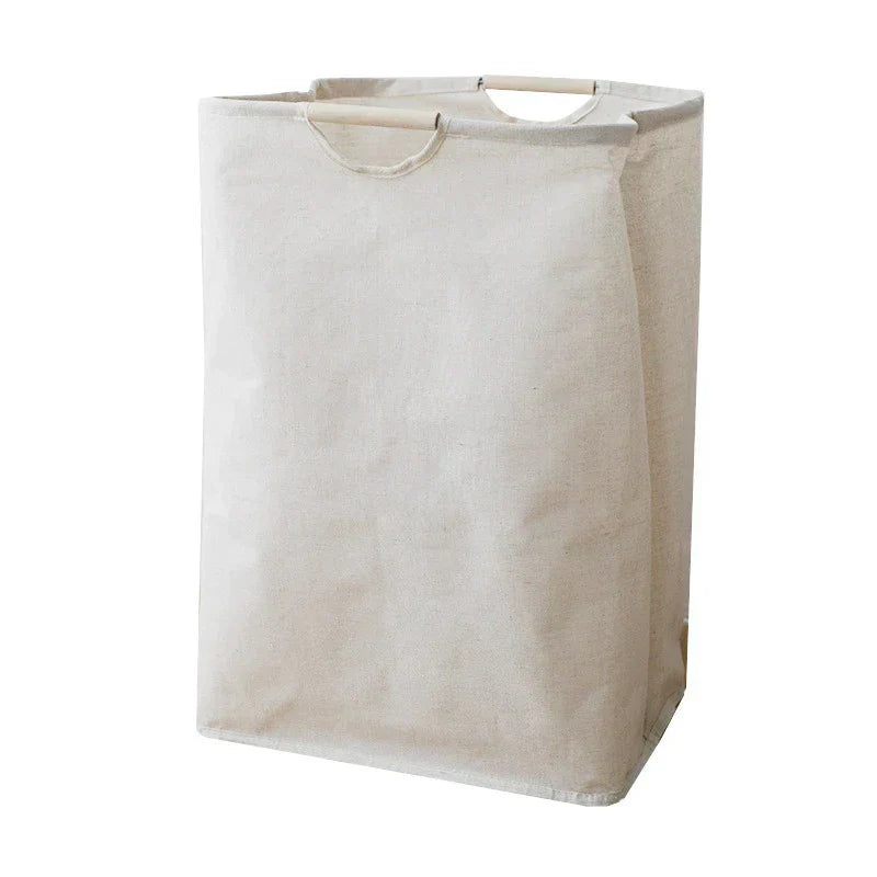 Panier à linge vide montrant sa forme autoportante et sa grande ouverture