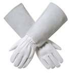 Gants de jardinage | Manchette longue protection avant-bras | Paume en cuir renforcé et antidérapante