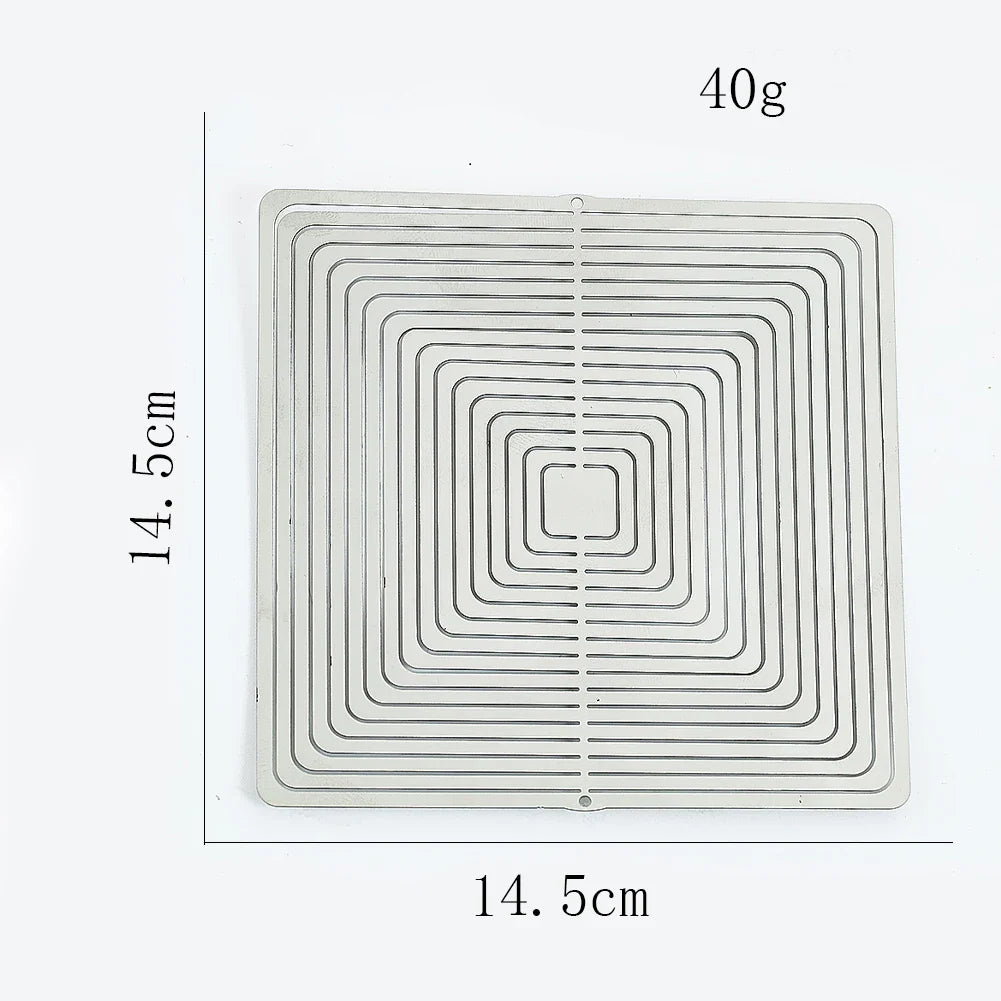 Spinner de jardin 3D suspendu en métal pour terrasse ou extérieur