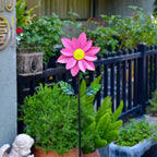 Moulin à vent décoratif pour jardin | Design tournesol | Métal résistant aux intempéries | Accent de jardin