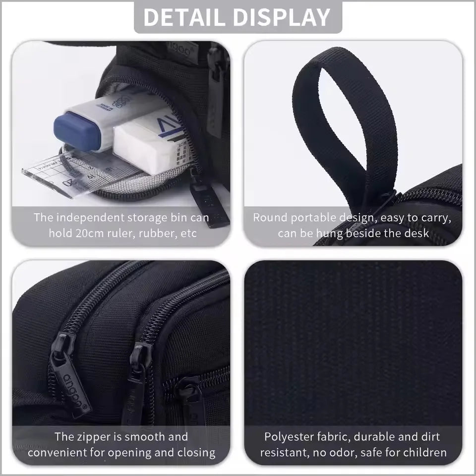 Vue de face de la trousse Styllo avec fermeture zippée