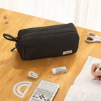 Grande trousse Styllo à 3 compartiments pour stylos et fournitures