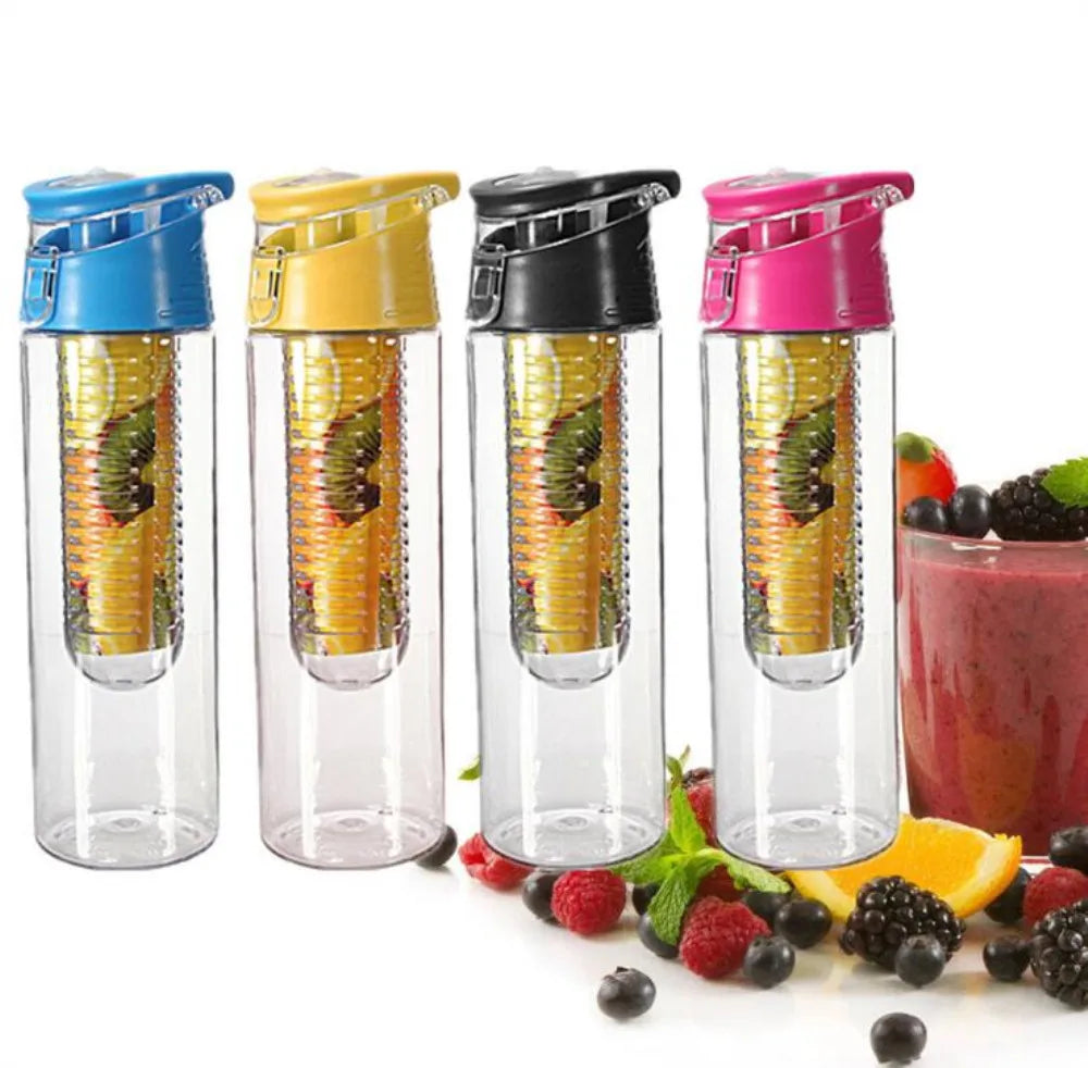 Gourde infuseur Frulisse avec compartiment à fruits pour eau aromatisée