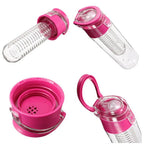 Bouteille d’eau Frulisse transparente avec infuseur central amovible