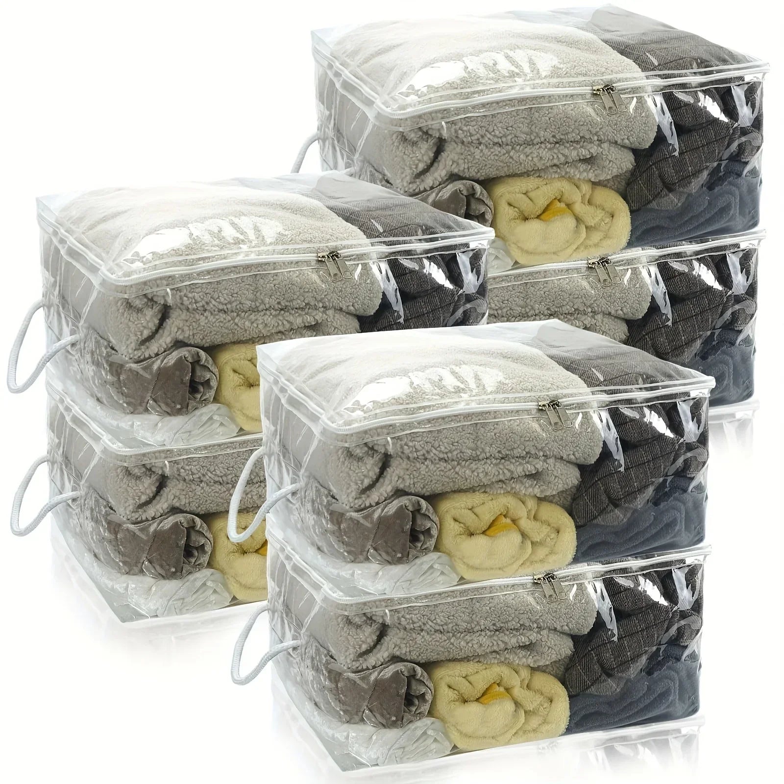 Vue du sac de rangement sous vide avec fermeture hermétique transparente