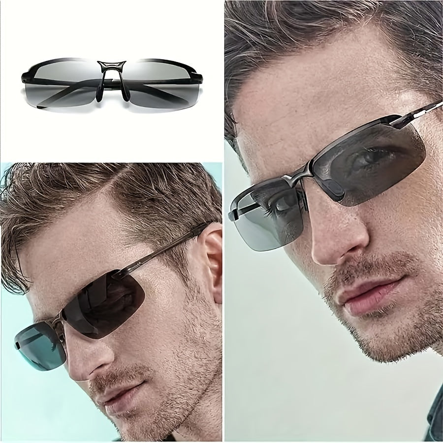 Lunettes Solunex portées en extérieur avec verres qui s’assombrissent à la lumière