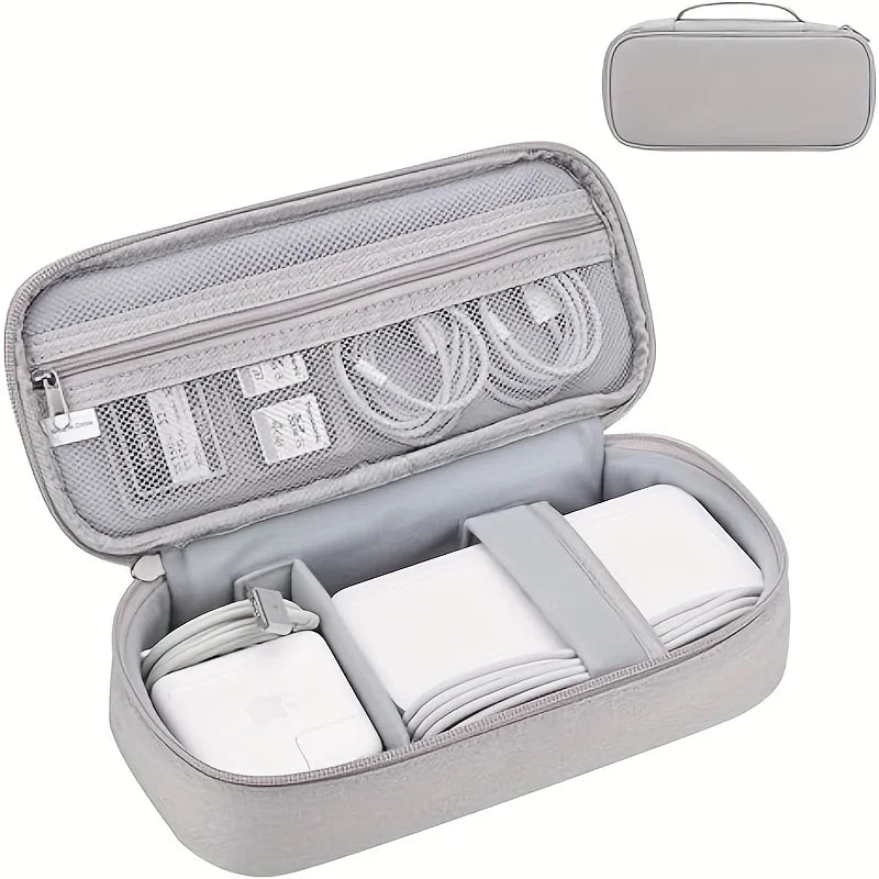 Trousse de rangement pour accessoires tech avec poches intérieures