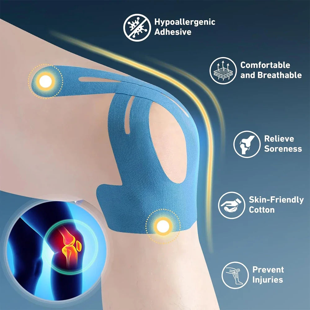 MoveFree™ - Bande de Kinésiologie Prédécoupée | Soutien Articulaire Instantané Longue Durée (6+4 GRATUITS)