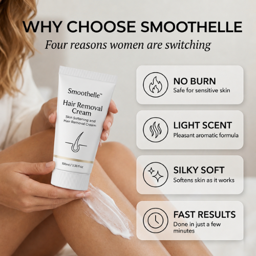 Crème dépilatoire Veloursa présentée de face avec emballage produit