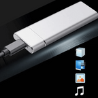 SSD portable Nexorio antichoc posé à plat, format compact et nomade
