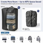 Sac compressible Velcero pour ranger couettes, pulls et vêtements
