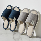 Chaussons d'intérieur Nuvelya avec semelle antidérapante, vue de profil
