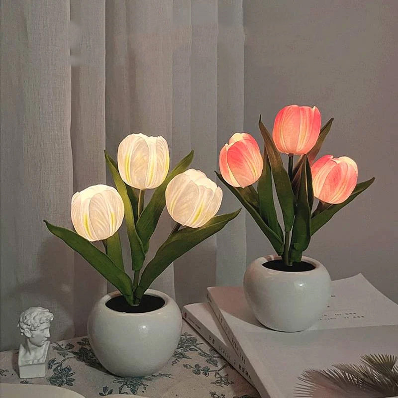Lampe de table fleurie LumaBloom – Lumière chaude