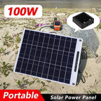 Panneau Solaire Portable pour Camping | 100W Haute Efficacité | Double Sortie USB