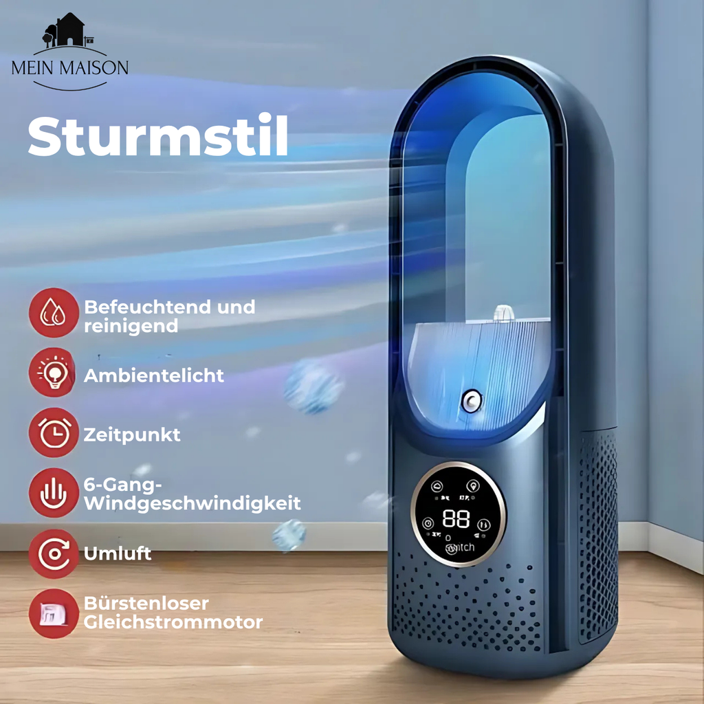 Climatiseur de table | Ventilateur USB sans pales | Réservoir d'eau 100 ml & vitesses réglables | Fonctionnement silencieux