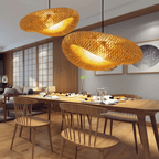 Suspension en bambou LumiBamboo – Lumière naturelle