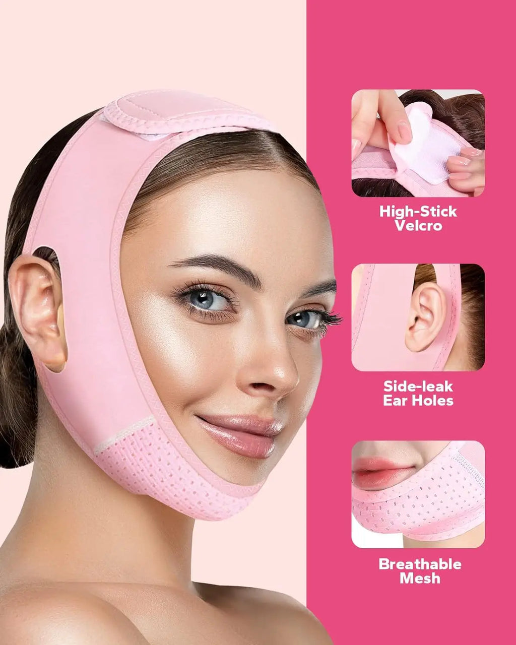 Sangle Amincissante pour le Visage | Levée en V | Réglable et Réutilisable | Soutien Raffermissant