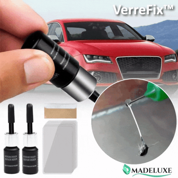 VerreFix™ - Kit Réparation Nano Fissures et Rayures Verre Voiture