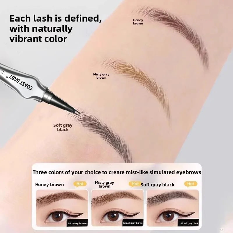 Stylo à sourcils liquide | Double embout de précision | Résistant à l'eau et anti-bavure | Aspect naturel