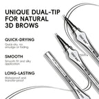 Stylo à sourcils liquide | Double embout de précision | Résistant à l'eau et anti-bavure | Aspect naturel