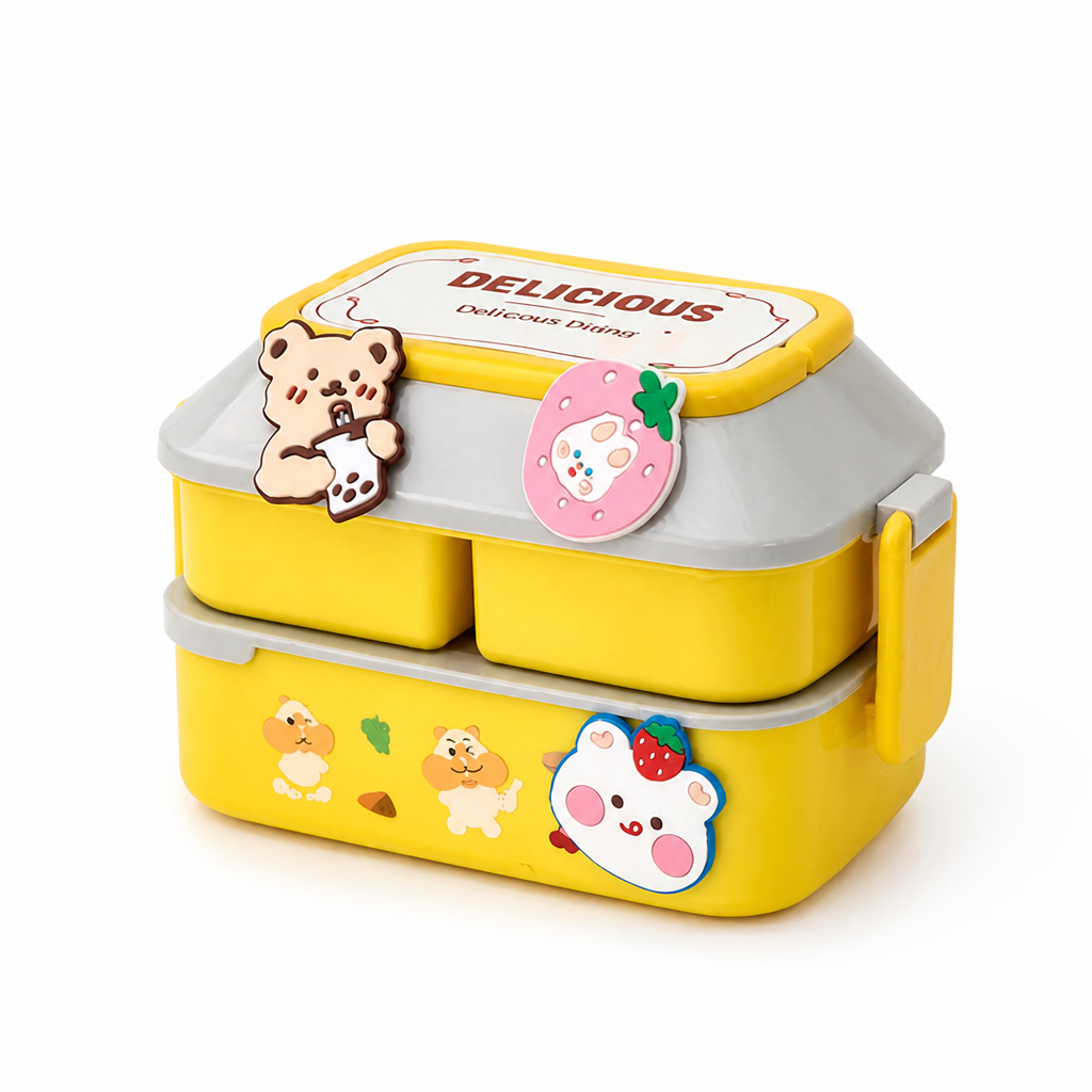 Boîte déjeuner réutilisable avec design organisé et transport facile