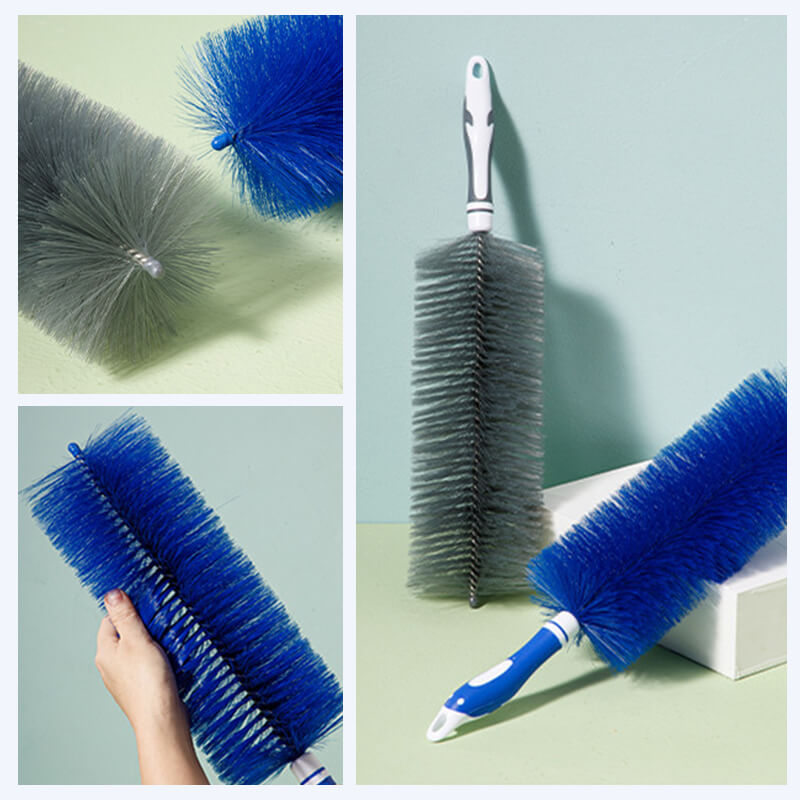 Détail du plumeau flexible Velmora avec housse en microfibre lavable