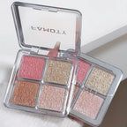 Palette d'enlumineurs pour le visage | 4 couleurs nacrées cuites | Résistante à l'eau | Éclat naturel