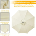 Toile de parasol de remplacement | Design ventilé et imperméable | Polyester