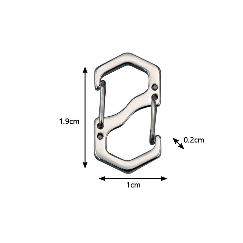 Mousqueton en S | Acier Inoxydable Verrouillable | Compact et Léger