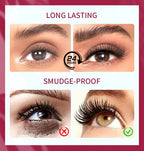 Résultat maquillage des yeux avec des cils définis et allongés