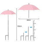 Parasol pour Plantes | Hauteur Réglable | Couverture 60 cm, Polyester Anti-UV | Résistant aux Intempéries