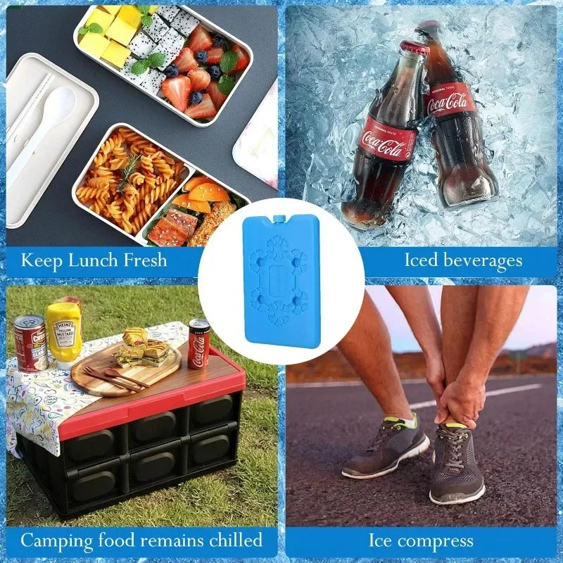 Glacière Lunchbox | Ultra-mince Refroidissement Rapide | Remplie d'Eau | Stockage Alimentaire Frais