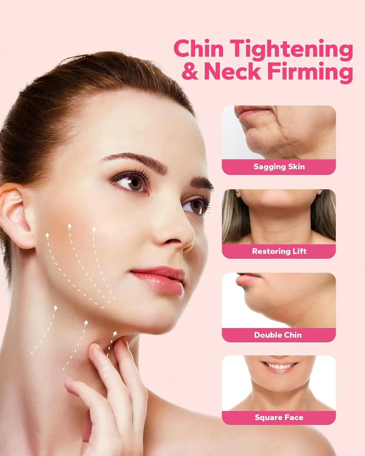 Sangle Amincissante pour le Visage | Levée en V | Réglable et Réutilisable | Soutien Raffermissant