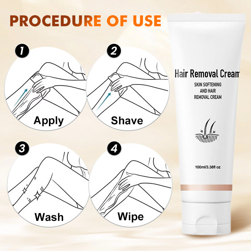 Crème Dépilatoire pour Peaux Sensibles | Épilation Rapide et Douce | 100ml | Finition Douce et Soyeuse