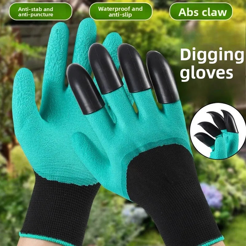 Gants de jardinage | Griffes intégrées pour creuser | Latex résistant aux perforations | Prise en main confortable