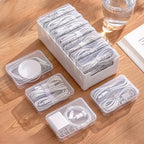 Boîte d'Organisation de Câbles | Rangement Multi-Compartiments pour Câbles de Charge et Bijoux | Idéal pour le Voyage