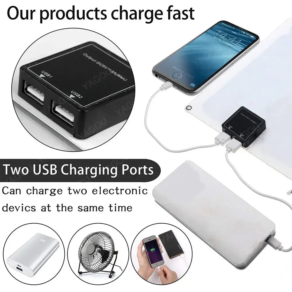 Panneau Solaire Portable pour Camping | 100W Haute Efficacité | Double Sortie USB