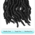Extensions de cheveux Faux Locs | Style Crochet Résistant à la Chaleur | Fibre Synthétique Douce de 24 pouces