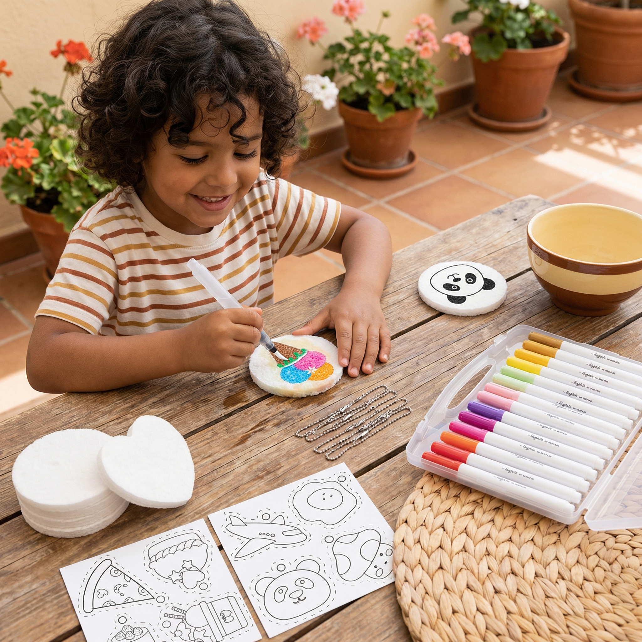 BubbleCraft - Kit de Peinture Artistique à Bulles pour Enfants