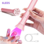 Lampe à ongles portable | Rechargeable 18W UV LED durcissante | Chargement USB-C & batterie intégrée