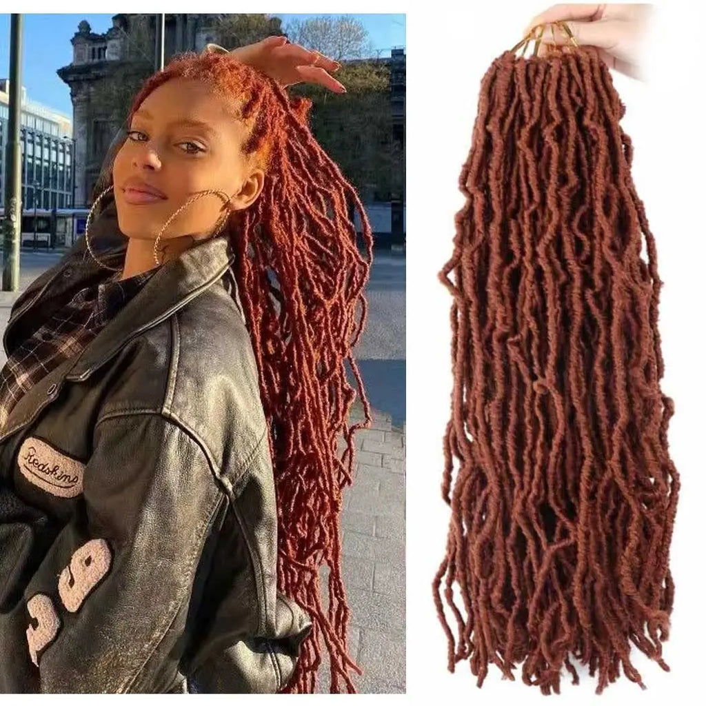 Extensions de cheveux Faux Locs | Style Crochet Résistant à la Chaleur | Fibre Synthétique Douce de 24 pouces