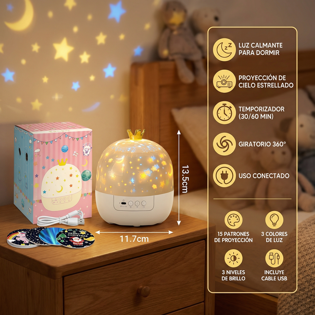 LumiNova - Projecteur de Ciel Étoilé LED Rotatif