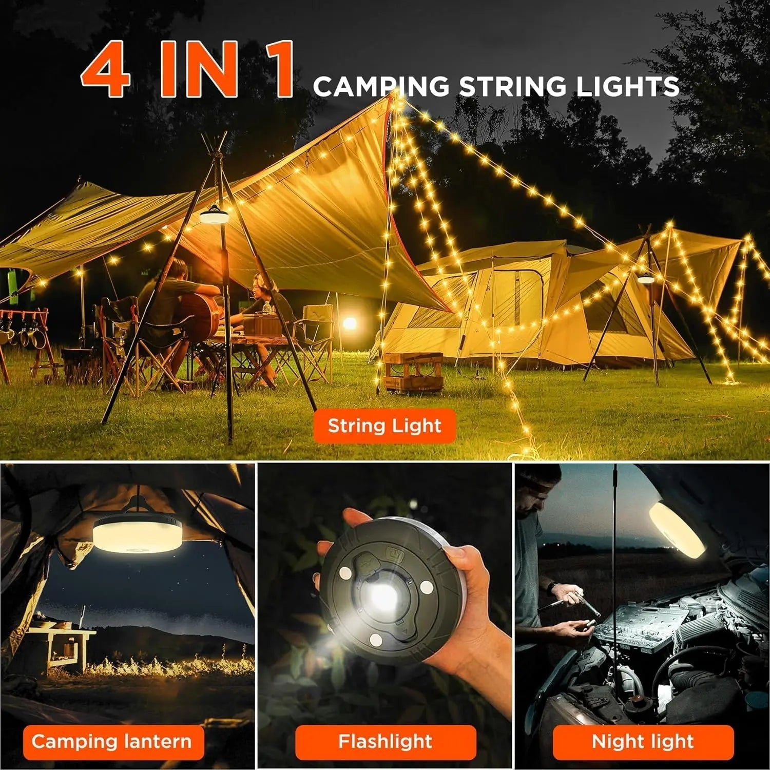 MagicGlow™ - Lumières d'extérieur tout-en-un - portables, étanches et durables