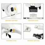 FocusMate™ - Loupe Mains Libres Grossissement LED Intégré