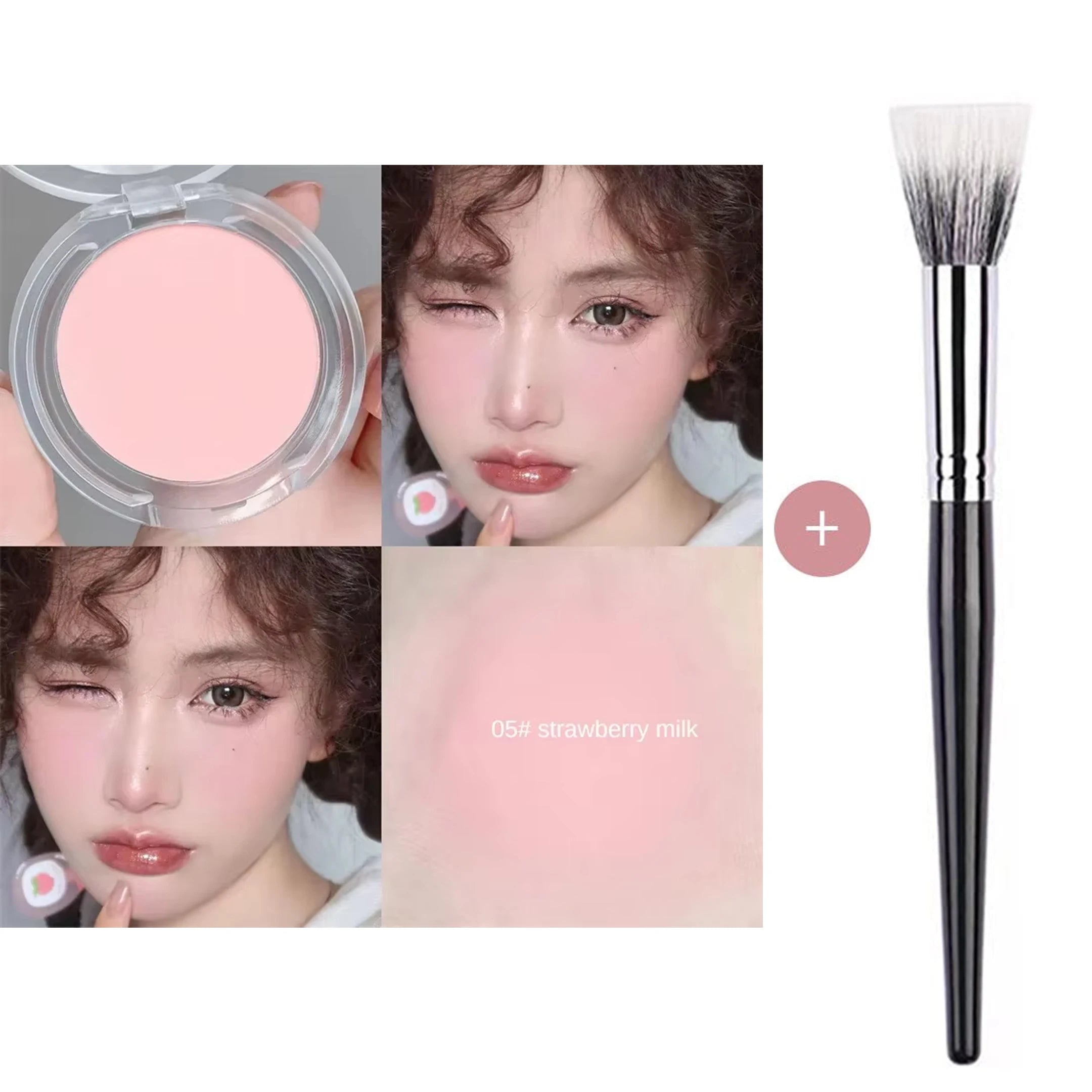 Fard à joues poudre | Couleur naturelle mate pour les joues | Résistant à l'eau et longue tenue