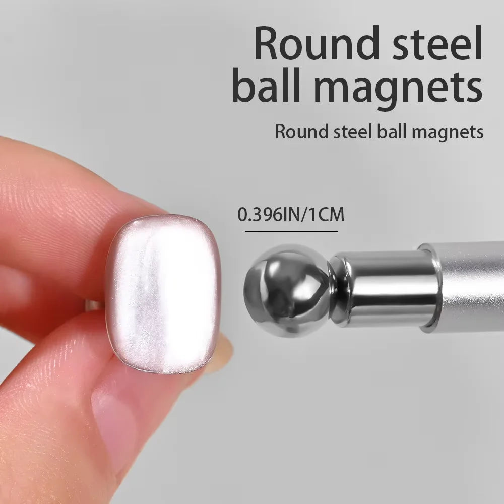 Kit Aimant Ongles Œil de Chat | Aimant Double Tête & Perles Magnétiques | Acier Inoxydable | Précision Salon